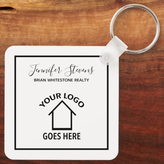 Echte Anwesen-Firma hinzufügen Sie Ihr Logo benutz Schlüsselanhänger (Rückseite)