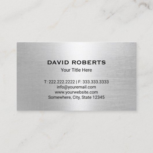 Echte Anwesen für das Logo "Baumetallhaus" Visitenkarte (Rückseite)