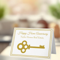 Echte Anwesen Happy Zuhause Jubiläum Chic Gold Key