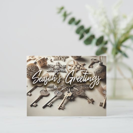 Echte Anwesen Postkarte - Saisongruss (Stehend Vorderseite)