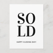Echte Anwesen Sold Happy Closing Day Postkarte (Vorderseite)