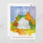 Echte Anwesen Vielen Dank für Ihr Business Referen Postkarte (Vorne/Hinten)