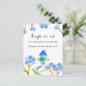 Echte Anwesen Werbung Vergessen Sie mir nicht Hous Postkarte (Stehend Vorderseite)