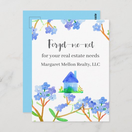 Echte Anwesen Werbung Vergessen Sie mir nicht Hous Postkarte (Vorne/Hinten)