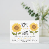 echte Anwesen Zuhause Süßblüten Zuhause Sonnenblum Ankündigungspostkarte (Stehend Vorderseite)