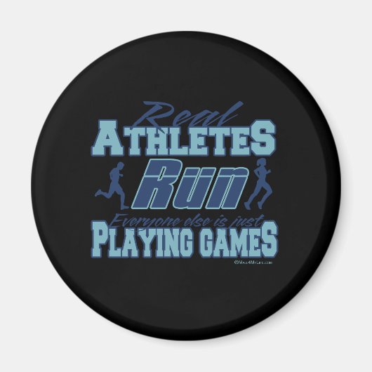 Echte Athleten laufen Magnet (Vorne)