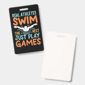 Echte Athleten Swim Ausweis (Vorder- & Rückseite)