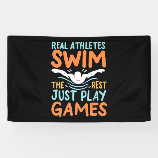 Echte Athleten Swim Banner (Horizontal)