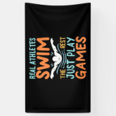 Echte Athleten Swim Banner (Vertikal)