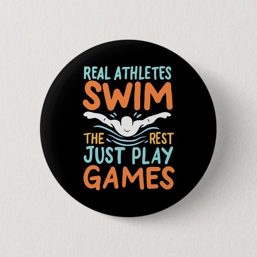 Echte Athleten Swim Button (Vorderseite)
