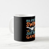 Echte Athleten Swim Kaffeetasse (Vorderseite Links)