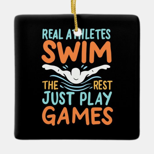 Echte Athleten Swim Keramikornament (Vorderseite)