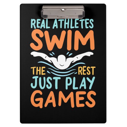 Echte Athleten Swim Klemmbrett (Vorderseite)