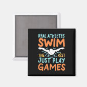 Echte Athleten Swim Magnet (Vorderseite/Rückseite)