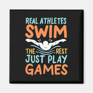 Echte Athleten Swim Magnet