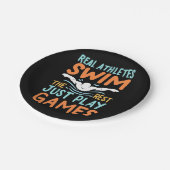 Echte Athleten Swim Pappteller (Schrägansicht)