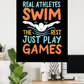 Echte Athleten Swim Poster (Heimbüro)