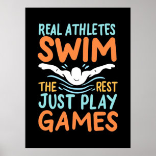 Echte Athleten Swim Poster