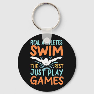Echte Athleten Swim Schlüsselanhänger