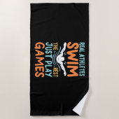 Echte Athleten Swim Strandtuch (Vorderseite)