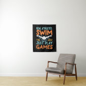 Echte Athleten Swim Wandteppich (Beispiel)