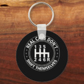 Echte Autos verschieben sich nicht manuell Schlüsselanhänger (Vorderseite)