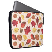 Echte Blätter Foto, einzigartiges nahtloses Muster Laptopschutzhülle (Vorne Rechts)