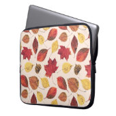 Echte Blätter Foto, einzigartiges nahtloses Muster Laptopschutzhülle (Vorderseite Links)