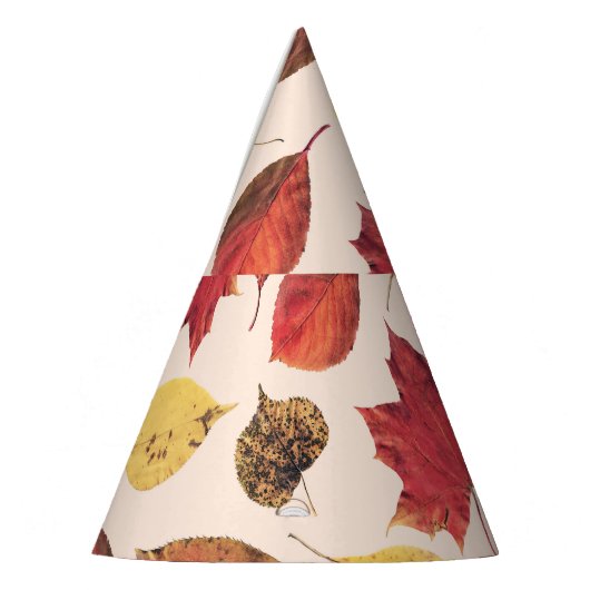 Echte Blätter Foto, einzigartiges nahtloses Muster Partyhütchen (Links)