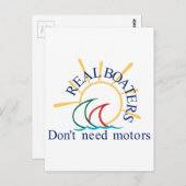 Echte Boote Postkarte (Vorne/Hinten)