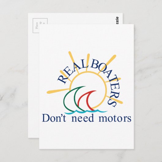 Echte Boote Postkarte (Vorne/Hinten)
