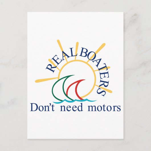 Echte Boote Postkarte (Vorderseite)