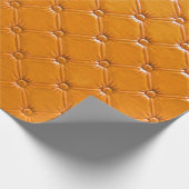 Echte braune Lederpolsterung. Geschenkpapier (Ecke)