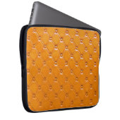 Echte braune Lederpolsterung. Laptopschutzhülle (Vorne Rechts)