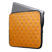 Echte braune Lederpolsterung. Laptopschutzhülle (Vorderseite Links)