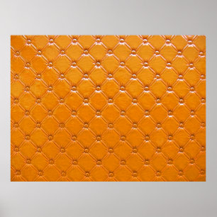 Echte braune Lederpolsterung. Poster