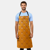 Echte braune Lederpolsterung. Schürze (Getragen)