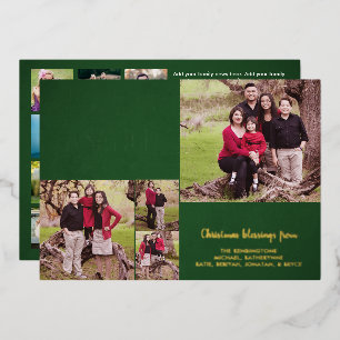 Echte christliche Vers-Folie Grün Foto-Collage Folien Feiertagskarte