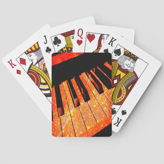 Echte Coole Glittering Piano Playing Cards Spielkarten (Rückseite)