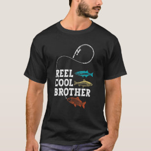 Echte cooler Bruder Angeln Fischer Lustig Gag Vint T-Shirt
