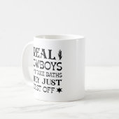 Echte Cowboys nehmen keine Bäder, sie trocknen nur Kaffeetasse (Vorderseite Links)