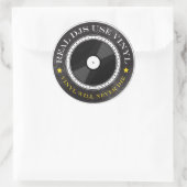Echte DJs verwenden Vinyl Runder Aufkleber (Tasche)