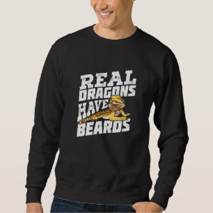 Echte Drachen haben Bärte Bartagamen Premium Sweatshirt