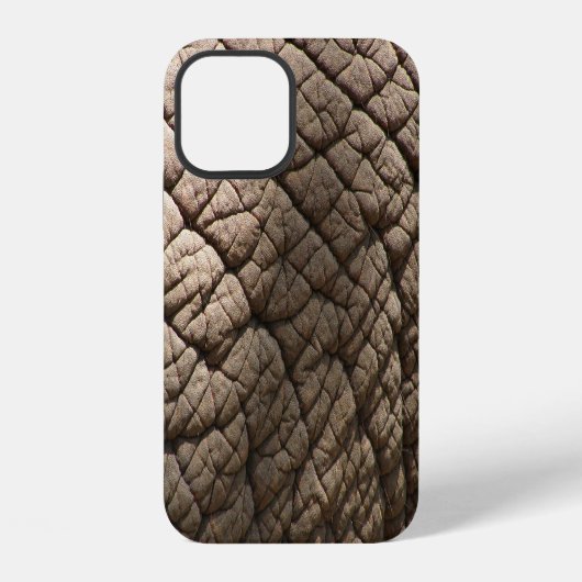 Echte Elefantenhaut-Textur, faltig. iPhone Hülle (Rückseite)