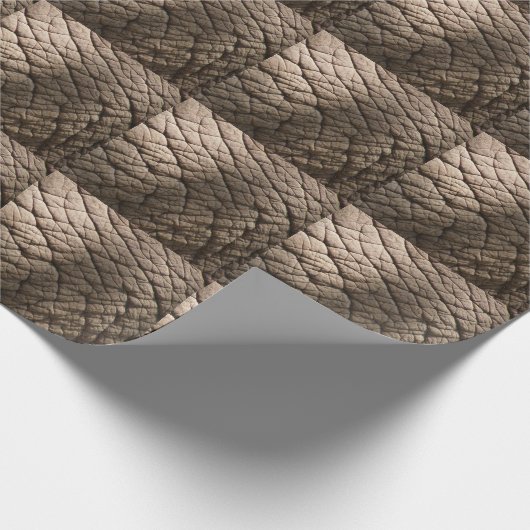 Echte Elefantenhaut Textur, zerknittert. Geschenkpapier (Ecke)