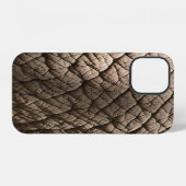 Echte Elefantenhaut Textur, zerknittert. iPhone Hülle (Rückseite (Horizontal))