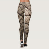 Echte Elefantenhaut Textur, zerknittert. Leggings (Rückseite)