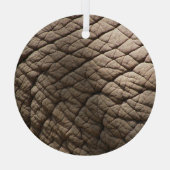 Echte Elefantenhaut Textur, zerknittert. Ornament Aus Glas (Rückseite)