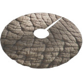 Echte Elefantenhaut Textur, zerknittert. Polyester Weihnachtsbaumdecke (Schrägansicht)