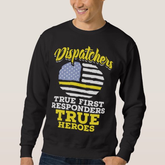 Echte Ersthelfer Leitstellenbediener 911 Notruf Sweatshirt (Vorderseite)